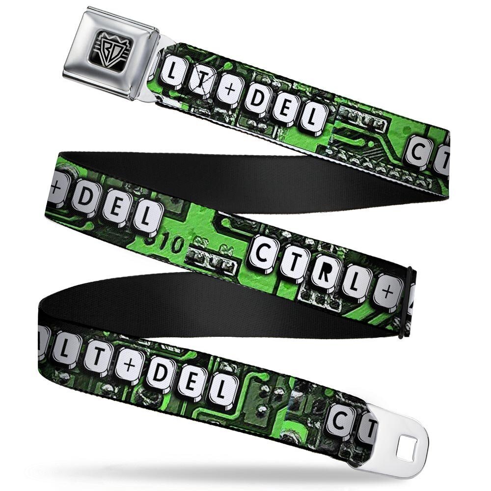 4285 Seatbelt Belt - CTRL+ALT+DEL Chip - 1.5" Wide - 24-38 Inches in Length